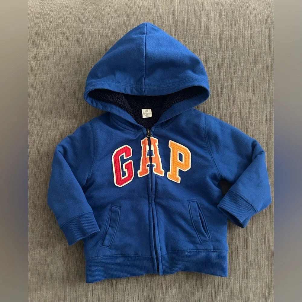 GAP Cozy Full Zip Hooded Jacket Toddler Boy 3T